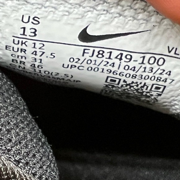 Nike Force Savage Pro 3 Football Cleats Men\'s Size 13 White Black FJ8149-100 main image 4